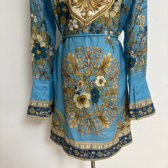 Alemais Cassie Mini Dress in Blue - Picture 14 of 15